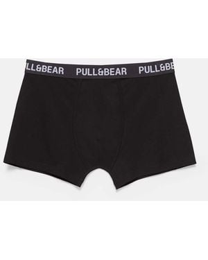 Pull&Bear Pack Of 3 Boxers - Black