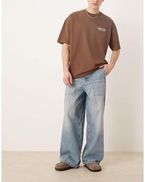 ASOS – superweite jeans - Blau