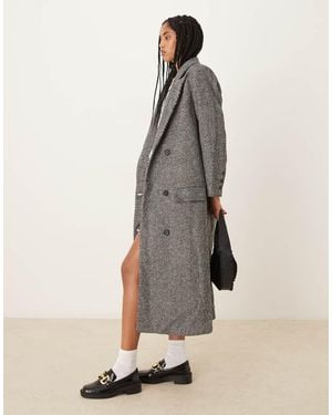 Glamorous Chevron Coat - Natural