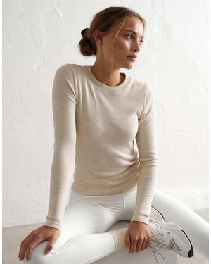 Aim'n Café Au Lait Ribbed Wool Long Sleeve - Natural
