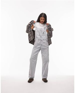 Carhartt Peto Vaquero Lavado De Pernera Recta De - Blanco