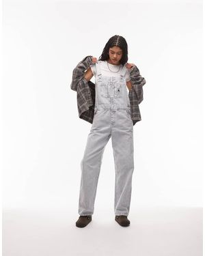 Carhartt Peto Vaquero Lavado De Pernera Recta De - Blanco