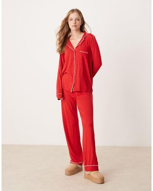 New Look Long Sleeve Pyjama Set - Red