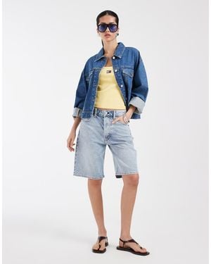 Tommy Hilfiger Relaxed Fit Bermuda Denim Shorts - Blue