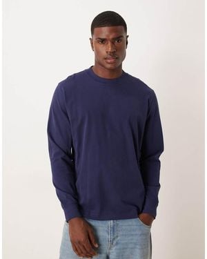 Abercrombie & Fitch Premium Heavyweight Long Sleeve T-Shirt - Blue