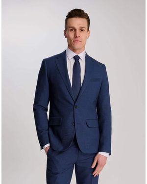 Harry Brown Archie Melange Slim Fit Suit Jacket - Blue