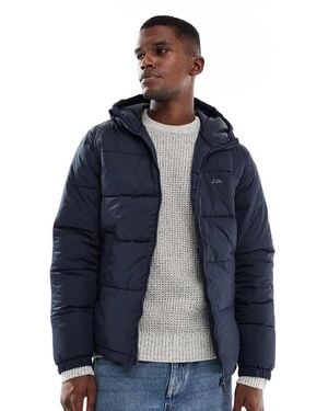 JJ Rebel Puffer Jacket With Hood - Blue