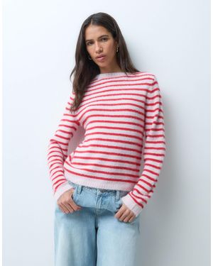 ONLY Fluffy Textu Sweater - Red