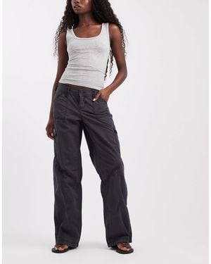 Hollister Y2k Low Rise Wide Leg Csrgo Pants - Blue