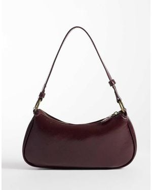 Mango Teen Faux Leather Shoulder Bag - Purple
