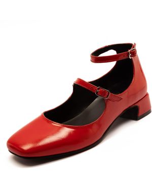 OFF THE HOOK – fleet – leder-mary-janes - Rot