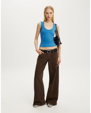 Cotton On Hold Me V Neck Tank - Blue