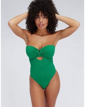 Boux Avenue Honolulu Multiway Swimsuit Summer Underwired Swimwear - Green