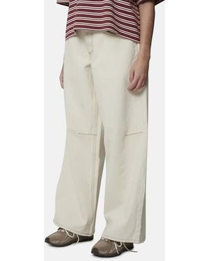 Good For Nothing Baggy Fit Denim Jean With Monogram Stitching - Natural
