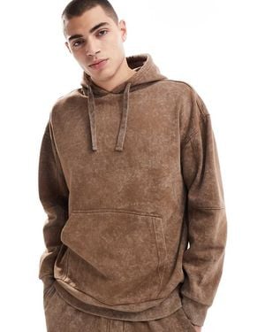 Another Influence Acid Wash Hoodie - Brown