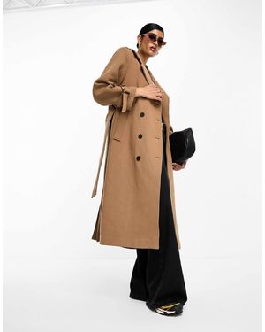 SELECTED Femme – trenchcoat aus schwerer wolle - Weiß