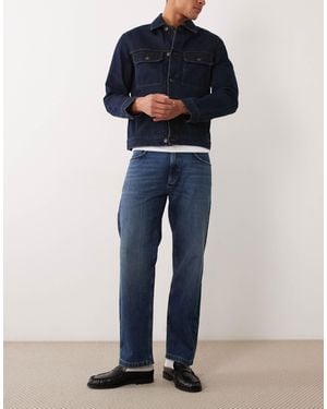 Mango – andreas – gerade geschnittene jeans aus leinenmix - Blau