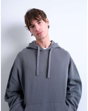 TOPMAN Heavyweight Oversized Hoodie - Blue