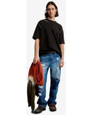 Desigual Plain T-Shirt Detail - Black