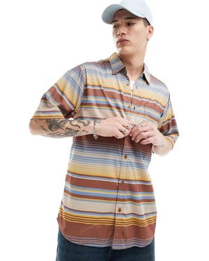 Kavu Camicia A Maniche Corte A Righe - Bianco