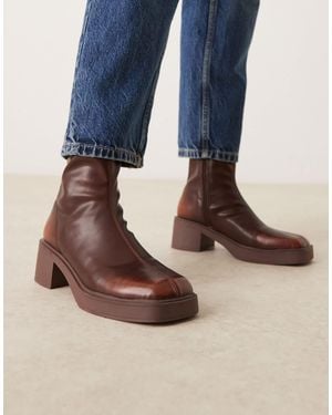 ASOS Raven Dressy Mid-heel Boots - Blue