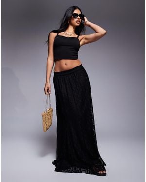 ASOS Full Lace Godet Maxi Skirt - Black