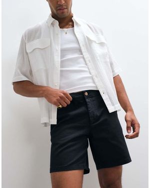 ASOS Pantaloncini Chino Slim Neri Taglio Medio - Grigio