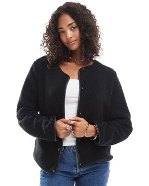 Vero Moda Lightweight Contrast Teddy Jacket - Blue