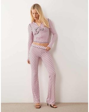 I.AM.GIA Blare Logo Contrast Stitch Track Pant Co-ord - Pink