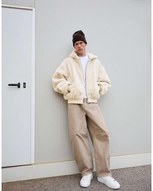 Bershka – kunstpelzjacke - Grau