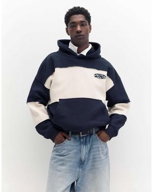 Pull&Bear – stwd – kapuzenpullover - Blau