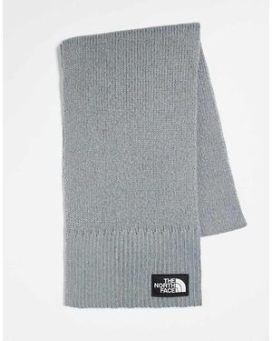 The North Face Sciarpa Grigia Con Riquadro Del Logo - Grigio