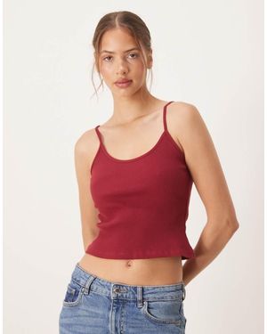 ASOS Rib Cami Top - Red