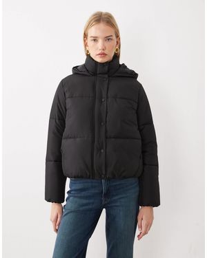 New Look Puffer-mantel mit kapuze - Schwarz