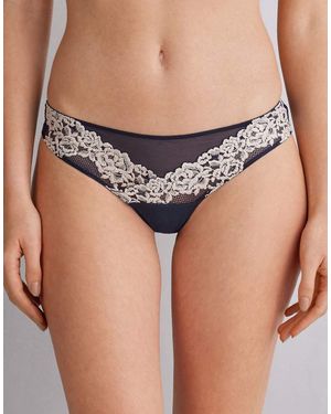 Intimissimi Pretty Flowers Brazilian Briefs - Blue