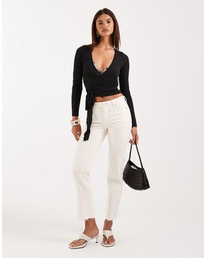 JJXX Vaqueros Capri Blanco Hueso De Corte Slim Lyon De - Azul