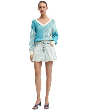 Desigual – kurzer jeansrock - Blau