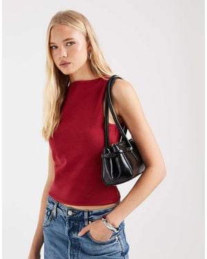 ASOS Compacte Katoenen Tanktop Met Boothals - Rood