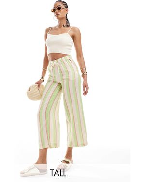 ONLY – locker geschnittene hose mit streifen - Natur