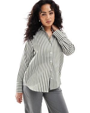 Stradivarius Poplin Shirt - Gray