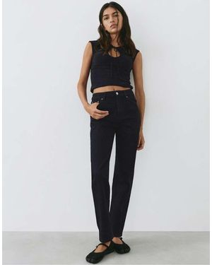 Pull&Bear Tall Jeans Slim Fit A Vita Alta Neri - Nero