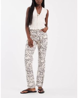 ASOS Vaqueros Capri De Corte Recto Y Estilo Años 90 Con - Blanco