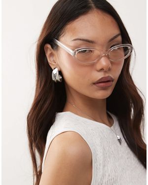 Monki – ovale sonnenbrille - Braun