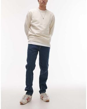 TOPMAN Vaqueros De Corte Slim Elástico Con Lavado Medio De - Azul