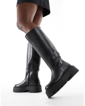 ASOS Carmen Chunky Flat Knee Boots - Black