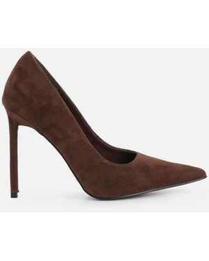 SIMMI Sid Suede Court Shoes - Brown