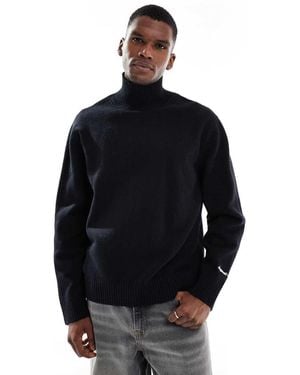 Jack & Jones Oversize Heavyweight Turtle Neck Jumper - Blue