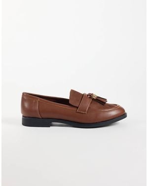 London Rebel Amber loafer mit bommel - Braun