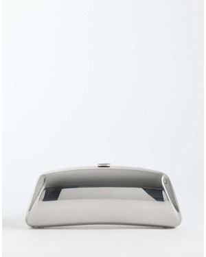 Mango Rechthoekige Clutch - Grijs