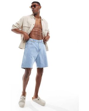 JJ Rebel Pantalones Cortos Vaqueros Azules Sueltos De Corte Claro De